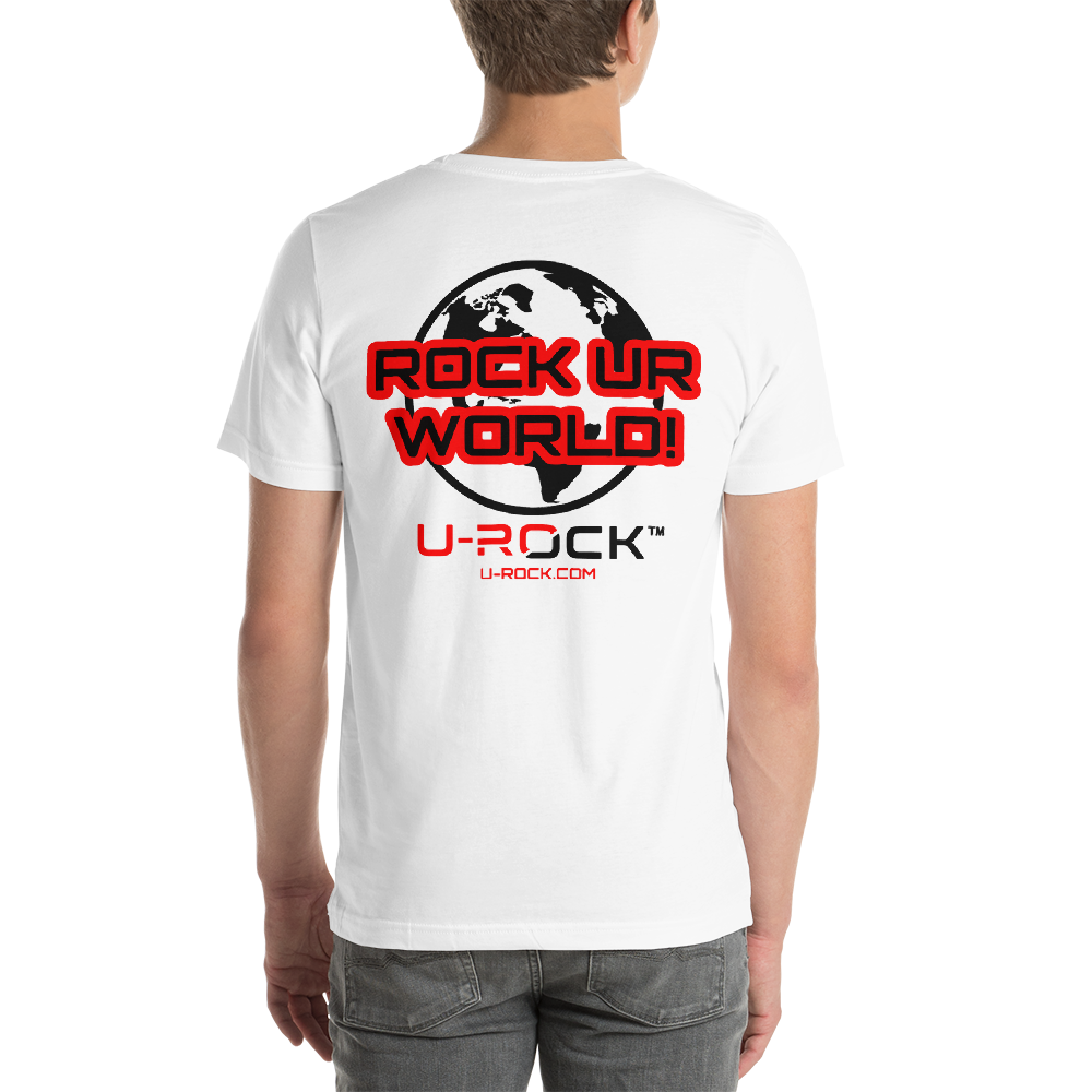 Short-Sleeve 'Rock Ur World' T-Shirt Color White | U-Rock Nation Apparel