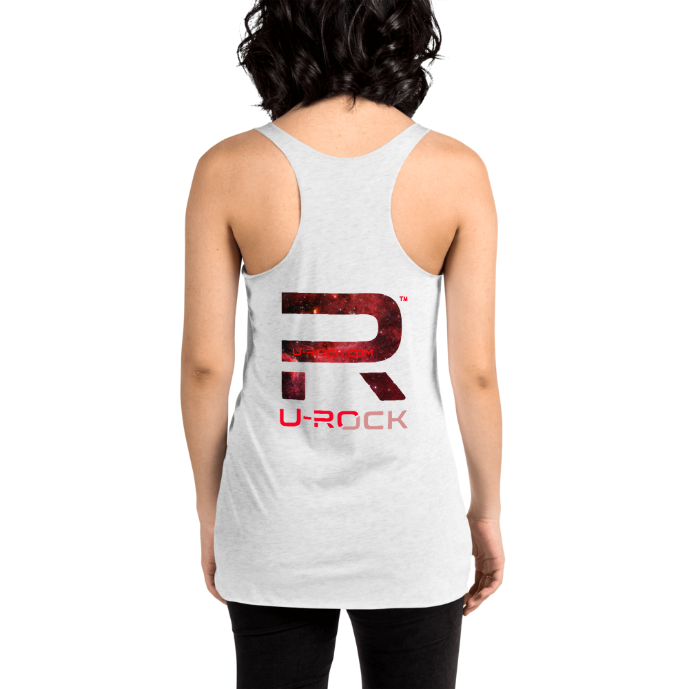 Racerback 'Reach for the Stars' Tank Color Heather White | U-Rock Nation Apparel