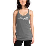 Racerback 'Strength' Tank Color Vintage Black | U-Rock Nation Apparel