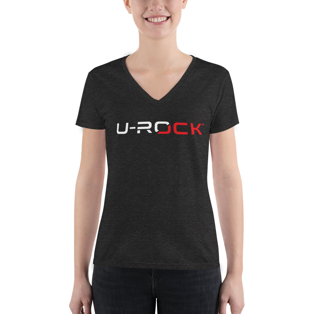V-neck Tee Color Charcoal black Triblend | U-Rock Nation Apparel