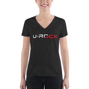 V-neck Tee Color Charcoal black Triblend | U-Rock Nation Apparel