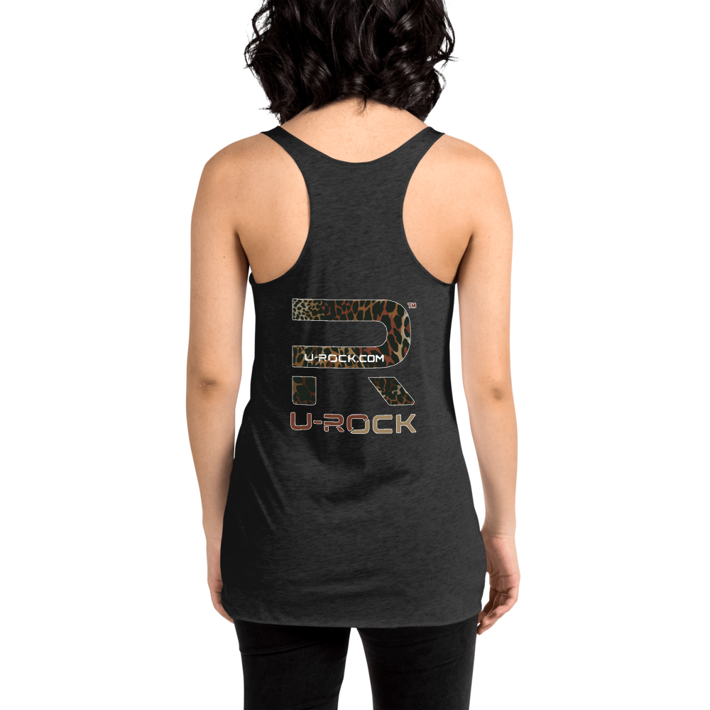 Racerback 'Wild' Tank Color Vintage Black | U-Rock Nation Apparel