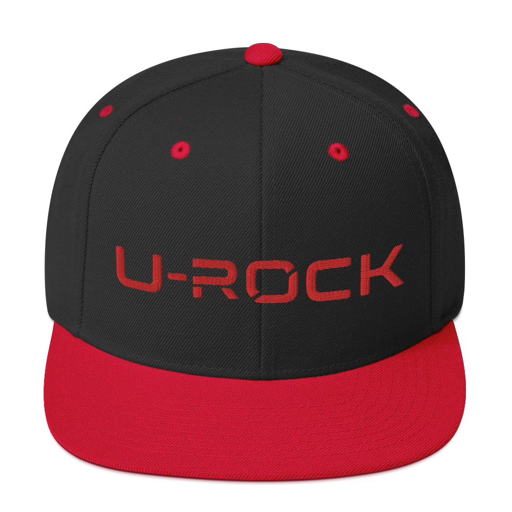 'U-Rock' Snapback Hat Color Black/ Red | U-Rock Nation Apparel
